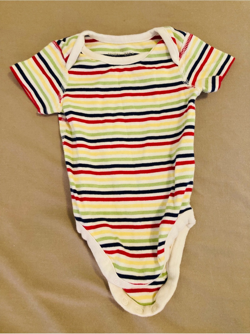Hanna Andersonn Striped Newborn Onesie